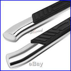 5 Chrome Running Board Curved Side Step Bar for 07-19 Silverado/Sierra Crew Cab
