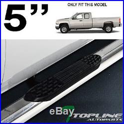 5 Chrome Side Step Nerf Bars Running Boards 1999-2018 Chevy Silverado Ext Cab