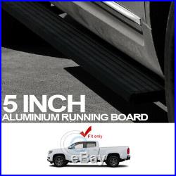 5 Matte Blk Aluminum Side Step Running Boards I4 15-19 Colorado/canyon Crew Cab
