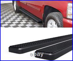 5 Running Boards Side Steps Black For 01-13 Chevy Silverado GMC Sierra Crew Cab
