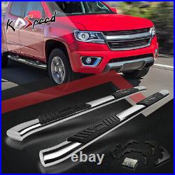 5 SS CURVED OVAL Running Board Side Step Bar for 15-20 Colorado Canyon Crew Cab