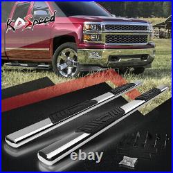 5 (SS OVAL TUBE) Side Step Nerf Bar Running Boards for 99-14 Sierra Crew Cab