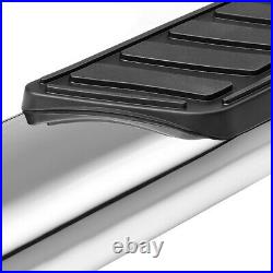 5 (SS OVAL TUBE) Side Step Nerf Bar Running Boards for 99-14 Sierra Crew Cab