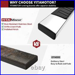 6.5 Inches Running Boards Compatible with 2019-2026 Chevy Silverado/Gmc Sierra 1