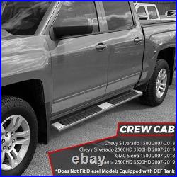 6.69 Step Bar Running Boards for 2007-2019 Chevy Silverado GMC Sierra Crew Cab 6.69 Step Bar Running Boards for 2007-2019 Chevy Silverado GMC Sierra Crew Cab