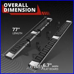 6.7 Step Nerf Bar Running Boards for 2007-2019 Silverado Sierra Extended Cab