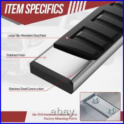 6.75 Inch Running Boards Compatible with 2007-2019 Chevy Silverado GMC Sierra 15