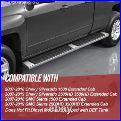 6.75 Inch Running Boards Compatible with 2007-2019 Chevy Silverado GMC Sierra 15