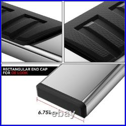 6.75 Side Step Bar Running Boards for 07-19 Chevy Silverado Regular Cab 2-Door