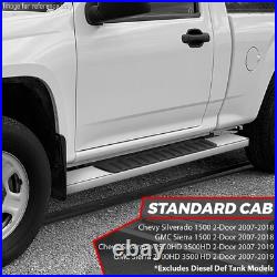 6.75 Side Step Bar Running Boards for 07-19 Chevy Silverado Regular Cab 2-Door