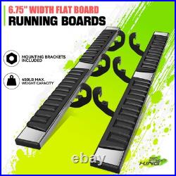 6.75 Side Step Bar Running Boards for Chevy Silverado GMC Sierra Ext Cab 19-25