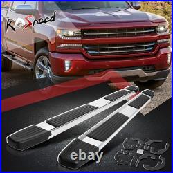 6 Aluminum Running Board Side Step Nerf Bar for 17-19 Silverado/Sierra Crew Cab