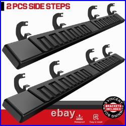 6 BLK Running Board FOR 19-26 Silverado/Sierra Crew Cab Side Step Nerf Bar H