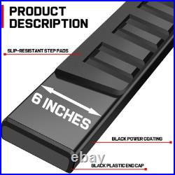 6 BLK Running Board FOR 19-26 Silverado/Sierra Crew Cab Side Step Nerf Bar H