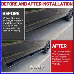 6 BLK Running Board FOR 19-26 Silverado/Sierra Crew Cab Side Step Nerf Bar H