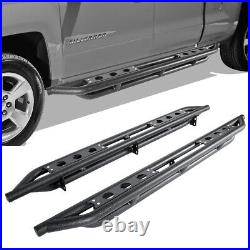 6 Black Side Steps For 2007-2018 Chevy Silverado Extended Cab Running Boards