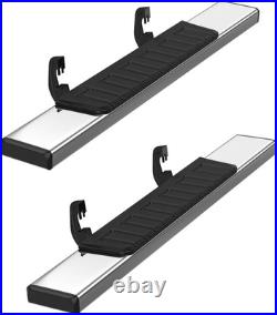 6 Inches Running Boards Side Steps Nerf Bar Compatible for 2019-2024 Chevy Silve
