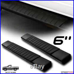 6 OE Aluminum Black Side Step Running Boards 07+ Silverado/Sierra Standard Cab
