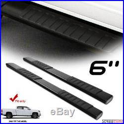 6 Oe Aluminum Steel Blk Side Step Running Boards 15-18 Colorado/Canyon Crew Cab