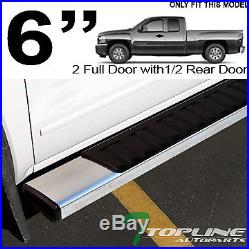 6 Oe Style Hd Aluminum Side Step Running Boards 2007+ Silverado/sierra Extended