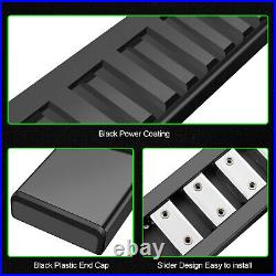 6 Running Board H For 15-25 Colorado/GMC Canyon Crew Cab BLK Side Step Nerf Bar