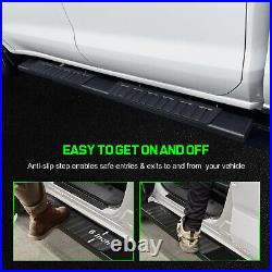 6 Running Board H For 15-25 Colorado/GMC Canyon Crew Cab BLK Side Step Nerf Bar