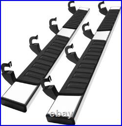 6 Running Boards Compatible with 07-18 Chevy Silverado/GMC Sierra 1500 Crew