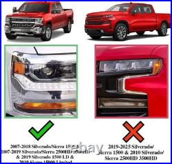 6 Running Boards Compatible with 07-18 Chevy Silverado/GMC Sierra 1500 Crew