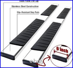 6 Running Boards Compatible with 07-18 Chevy Silverado/GMC Sierra 1500 Crew
