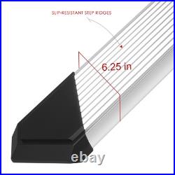 6 SS Pleated Nerf Step Bar Running Boards for 07-19 Silverado Sierra Crew Cab