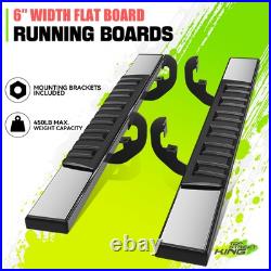 6 Step Bar Running Boards for Silverado Sierra Pickup Truck Regular Cab 19-25