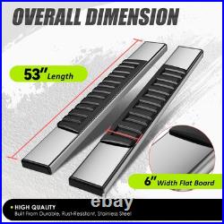 6 Step Bar Running Boards for Silverado Sierra Pickup Truck Regular Cab 19-25
