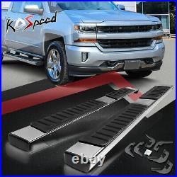6 W STAINLESS Step Bar Running Boards for 07-19 Silverado Sierra Extended Cab