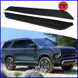 78 Length Side Steps Running Boards Fits For Chevrolet Tahoe 2021-2026 Fixed