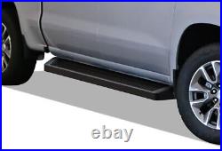 APS Black Running Boards Fit 19-24 Chevy Silverado GMC Sierra Crew Cab