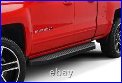 APS Black Running Boards Style Fit 07-18 Chevy Silverado GMC Sierra Crew Cab