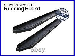 APS Black Running Boards Style Fit 07-18 Chevy Silverado GMC Sierra Crew Cab