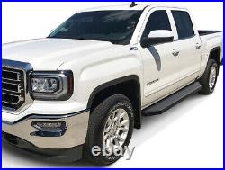 APS Black Running Boards Style Fit 07-18 Chevy Silverado GMC Sierra Crew Cab