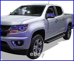 APS Black Running Boards Style Fit 15-25 Chevy Colorado GMC Canyon Crew Cab