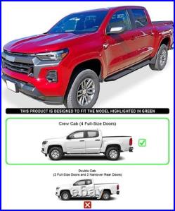 APS Black Running Boards Style Fit 15-26 Chevy Colorado GMC Canyon Crew Cab