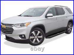 APS Black Running Boards Style Fit 18-23 Chevy Traverse