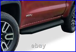 APS Black Running Boards Style Fit 19-24 Silverado Sierra Double Cab