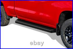 APS Black Running Boards Style Fit 19-25 Silverado Sierra Double Cab
