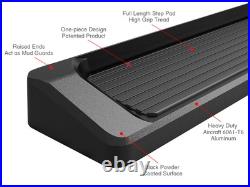APS Black Running Boards Style Fit 19-25 Silverado Sierra Double Cab