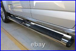 APS Chrome Running Boards For 15-24 Chevy Colorado GMC Canyon Crew Cab