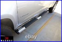 APS Chrome Running Boards For 15-24 Chevy Colorado GMC Canyon Crew Cab