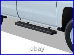 APS Running Boards 5-inch Matte Black Fit 07-18 Silverado Sierra Regular Cab