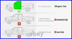 APS Running Boards 5-inch Matte Black Fit 07-18 Silverado Sierra Regular Cab