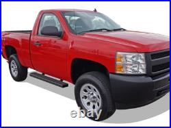 APS Running Boards 5-inch Matte Black Fit 07-18 Silverado Sierra Regular Cab