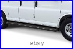 APS Running Boards 6 inches Matte Black Fit 03-25 Chevy Express GMC Savana
